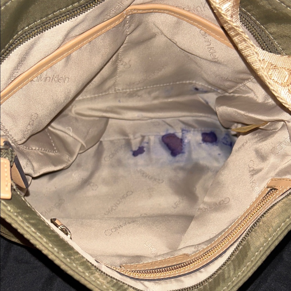 Calvin Klein Olive and Tan Women's Bag - Picture 2 of 4